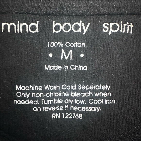Mind Body Spirit Lightweight Jacket Womens  Long Sleeve 100% Cotton Size M - Picture 9 of 9